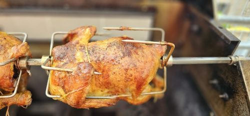 Grillhähnchen im Gasgrill