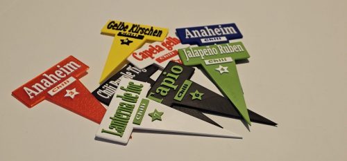 Pflanzschilder für Chili Pflanzen aus dem 3D Drucker